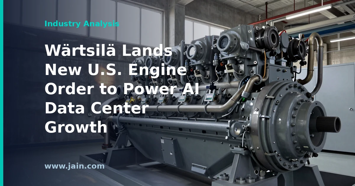 Wärtsilä engine power plant supplying electricity for U.S. AI data center growth