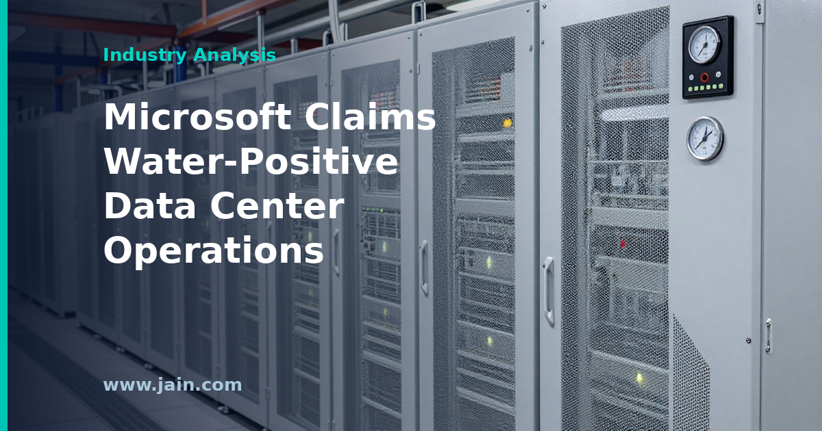 Water-positive data center concept: cooling infrastructure beside a replenished watershed