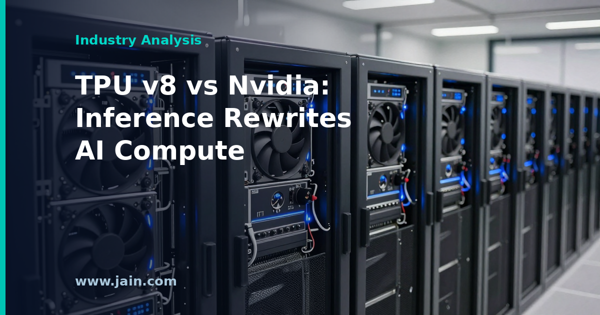 Google TPU v8 and Nvidia chips facing off over an AI data center inference market