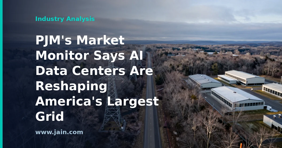 High-voltage transmission lines feeding AI data centers across the PJM power grid region