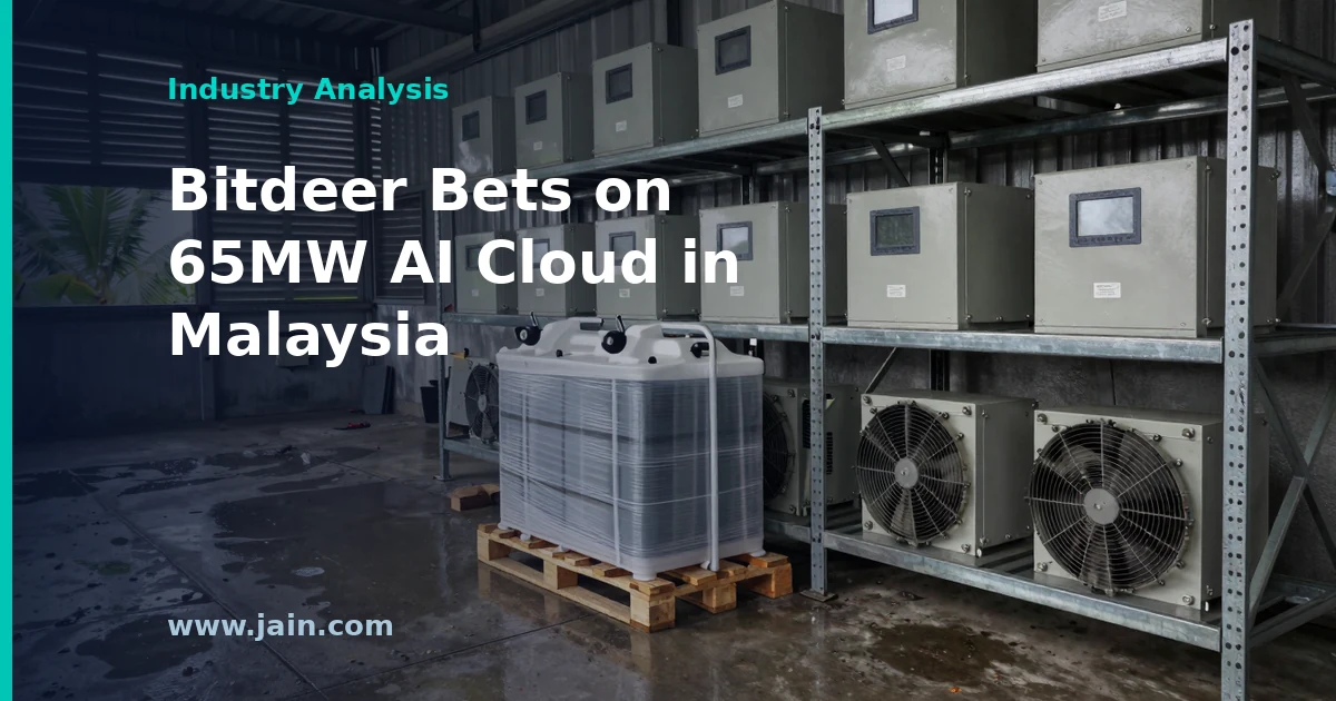 Bitdeer AI liquid-cooled AI data center campus in Johor Bahru, Malaysia, with rack-scale NVIDIA GPU systems