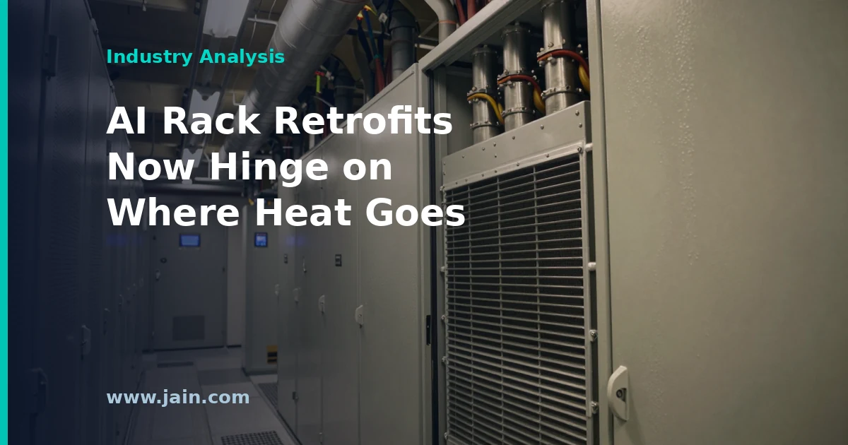 Supermicro rear door heat exchanger mounted on a high-density AI server rack in an air-cooled data hall