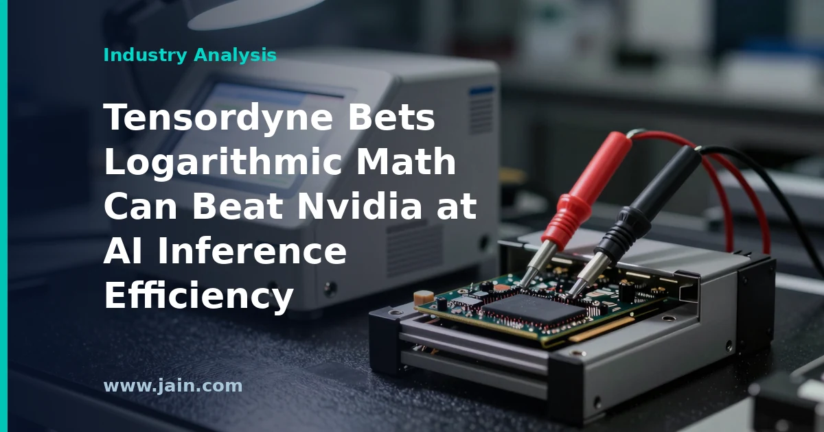 Tensordyne logarithmic-math AI inference chip concept challenging Nvidia GPU efficiency