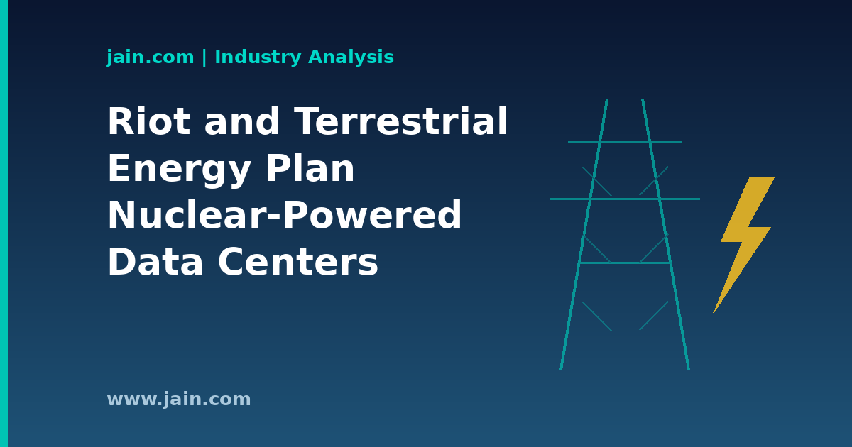 Nuclear reactor beside a large-scale AI data center campus, Riot Platforms and Terrestrial Energy collaboration