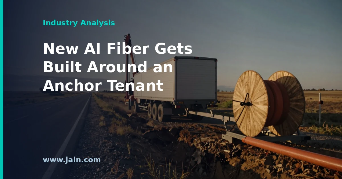 Long-haul fiber conduit being laid along a U.S. power corridor for the Zayo and Nvidia AI fiber routes
