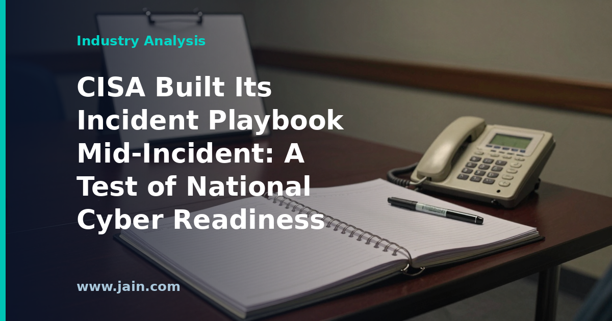 CISA incident-response playbook being drafted during a live cyber incident response