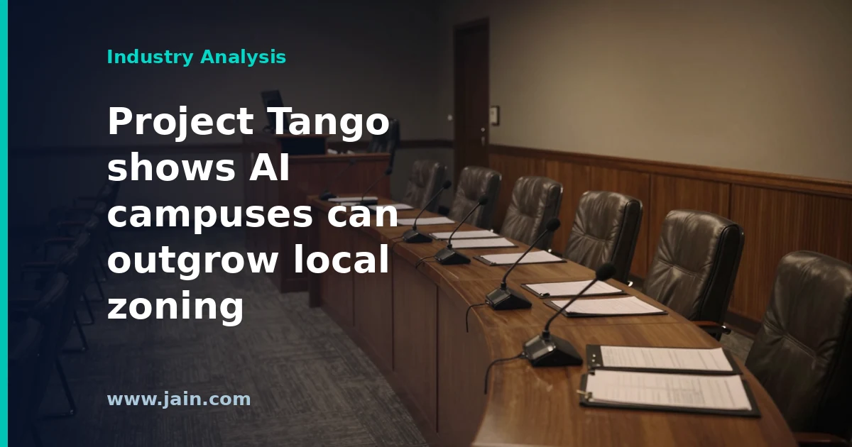 Palm Beach County commission chamber during the Project Tango AI data center hearing in Loxahatchee, Florida