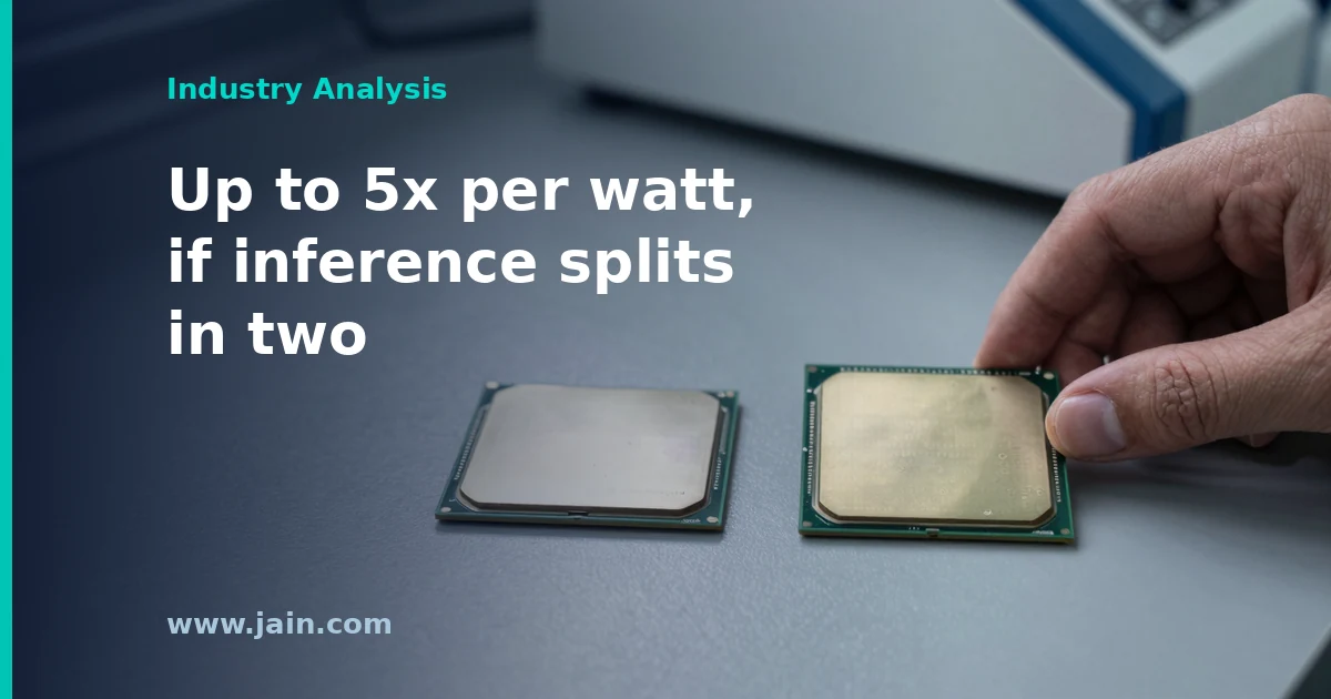 AMD Helios GPU racks beside a Cerebras Wafer-Scale Engine in a disaggregated AI inference data center setup