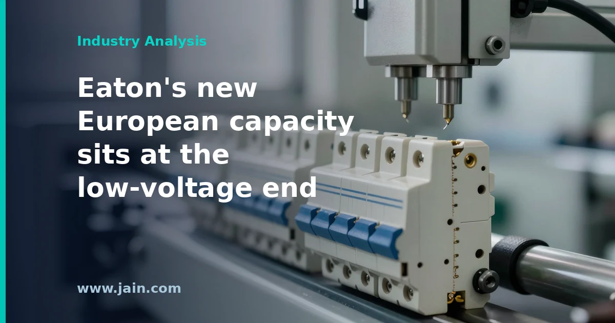Automated miniature circuit breaker production line at Eaton's expanded Schrems, Austria, factory