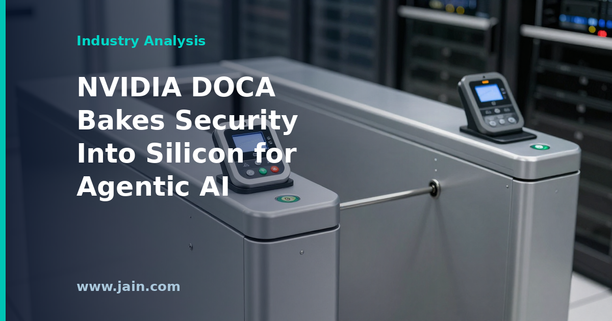 NVIDIA BlueField DPU enforcing in-silicon security inside an agentic AI data center