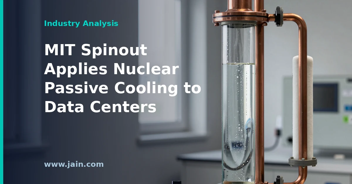 Nuclear-inspired passive cooling loops carrying heat away from data center server racks