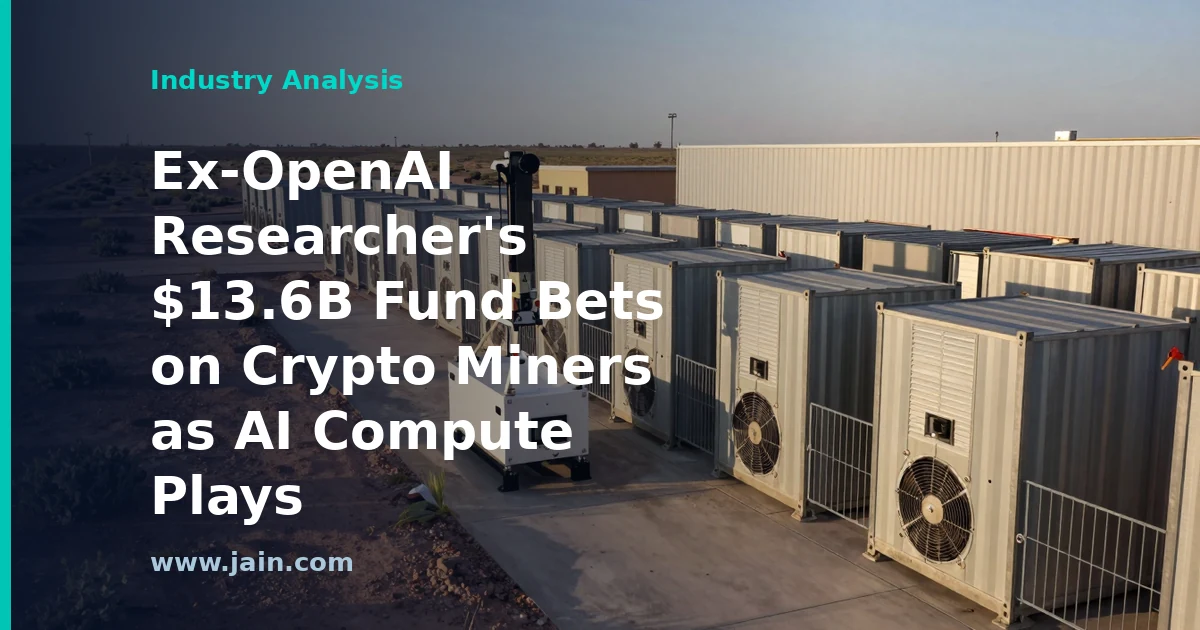 Crypto mining data center with power lines symbolizing AI infrastructure investment