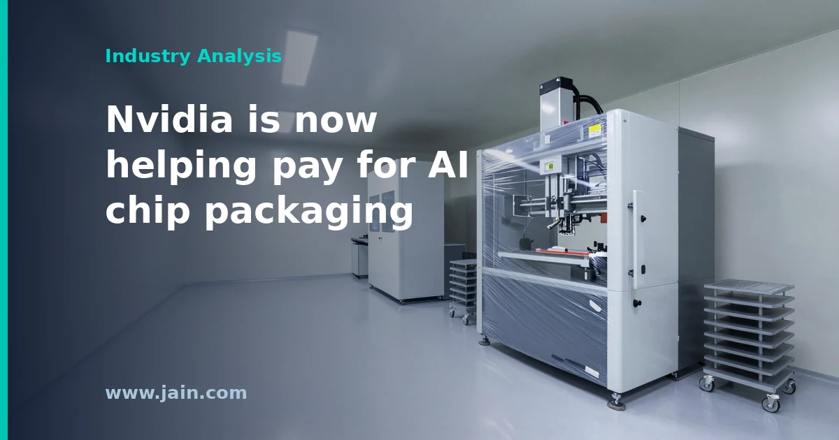Advanced chip packaging line illustrating Amkor's $1.3 billion Nvidia capacity deal for AI accelerators in South Korea
